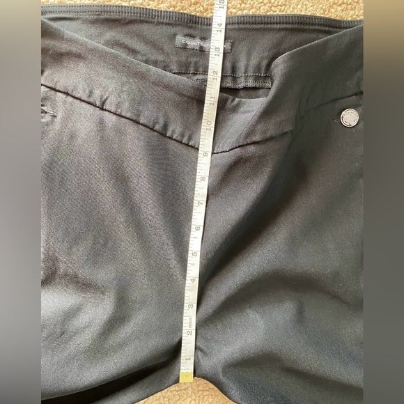 Counterparts Flat Front Black Pull-on Pants Buttons Elastic Waistband Size: XL - Picture 10 of 10
